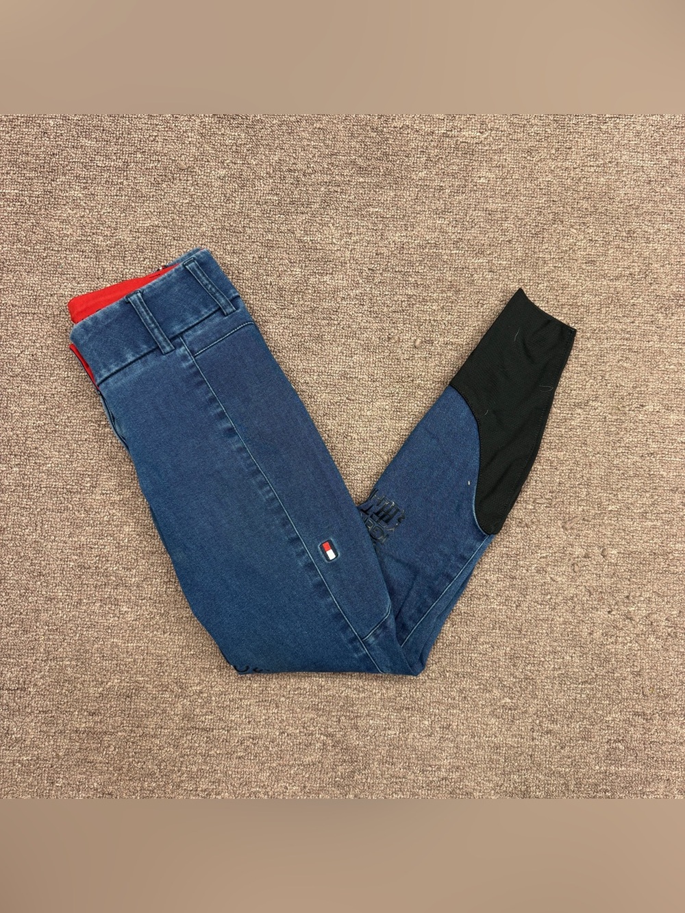 Women’s Small Jean Tommy Hilfiger Knee Patch Horseback Riding Breeches. Good Con
